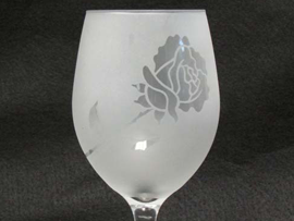 Rose Etched Glass