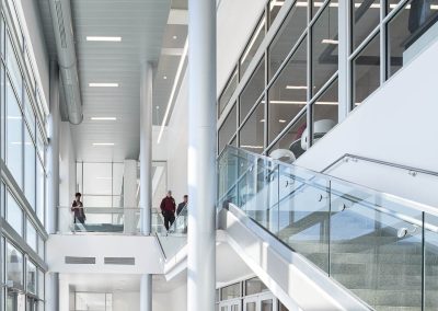 Stairway Glass Railings at EKU Case Dining Hall by Bowling Green Glass Company
