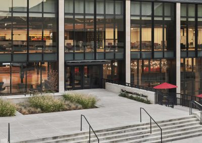 Helm Library commercial glass from Bowling Green Glass Company